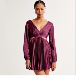 Abercrombie & Fitch NWOT Small Tall Plum Long Sleeve Dress